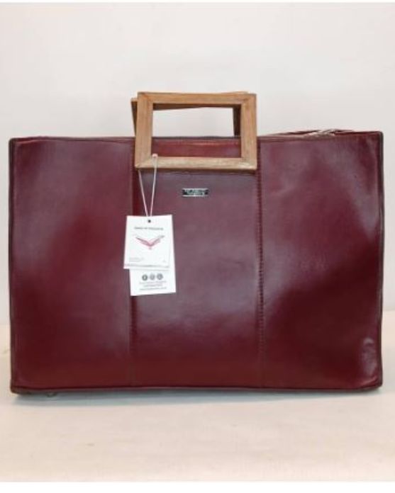 Leather River Tote Bag